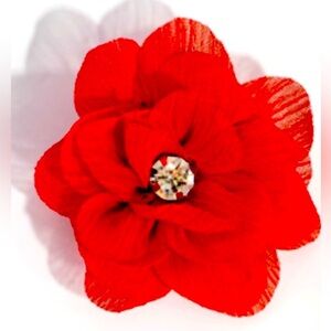 ❤️BEAUTIFUL CHIFFON!  PAPARAZZI “PERENNIAL PALACE” RED HAIR CLIPS! ONE LEFT❗️